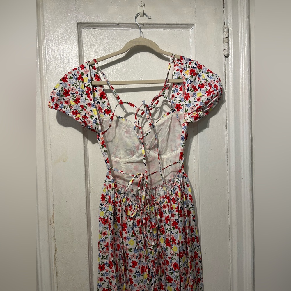 ASOS Floral Maxi Dress - Red and White - Picture 4 of 6